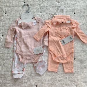 NWT 0-3mo Sets with Matching Headbands